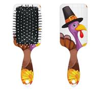 Anti Static Air Cushion Comb - A Hair Brush and Massage Comb for Wet or Dry Hair That Reduces Breakage and Frizz, Ideal for Detangling, Smoothing, and Blow-Drying, Pastoral Turkey Festival