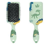 Anti Static Air Cushion Comb - A Hair Brush and Massage Comb for Wet or Dry Hair That Reduces Breakage and Frizz, Ideal for Detangling, Smoothing, and Blow-Drying, Childish - playful Dinosaur