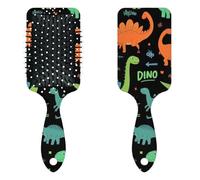 Anti Static Air Cushion Comb - A Hair Brush and Massage Comb for Wet or Dry Hair That Reduces Breakage and Frizz, Ideal for Detangling, Smoothing, and Blow-Drying, Playful Dinosaur