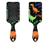 Anti Static Air Cushion Comb - A Hair Brush and Massage Comb for Wet or Dry Hair That Reduces Breakage and Frizz, Ideal for Detangling, Smoothing, and Blow-Drying, Colorful Kids' Dinosaur