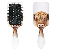 Anti Static Air Cushion Comb - A Hair Brush and Massage Comb for Wet or Dry Hair That Reduces Breakage and Frizz, Ideal for Detangling, Smoothing, and Blow-Drying, Soft Pastoral Song