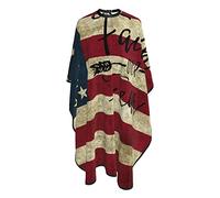 Anti-static Barber Cape, American Flag Faith Over Fear, Haircut Apron Gown Waterproof Hair Cutting Cape for Family Haircut Coloring
