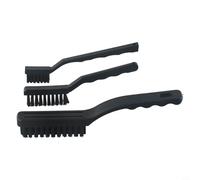 Anti-Static Brush for PCB Circuit Board Cleaning - ESD Safe Dust Removal Tool with Plastic Handle and Synthetic Fiber Bristles, Black(3pcs)