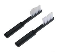 Anti-Static Carbon-Fiber Stylus Cleaning Brush for Turntable Cartridges - 2-Pack Vinyl Record Needle Cleaner, Soft Bristles for Dust, Oil & Removal