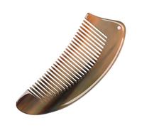 Anti Static Comb, Wide Tooth Horn Hair Brush, 13x5x0.7cm/5.12x1.97x0.28inch 18x5x0.8cm/7.09x1.97x0.31inches Handmade Bone Beard Massage Tool for Men Women Hair Care Ox Horn