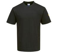 Portwest Anti-Static ESD T-Shirt Crew Neck Electrostatic Dicharage Top Hi Cotton
