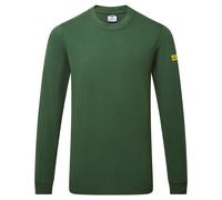 Anti-Static ESD T-Shirt Portwest AS22 Cotton Long Sleeve Lightweight Workwear