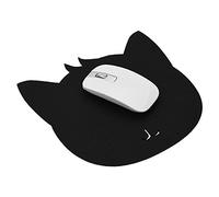 Anti-Static Felt Cat Shaped Desk Pad, Dust-Proof Desk Table Mat with Mouse Pad (Purple)
