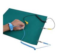 Anti-static Grounding Device, Electrostatic Discharge Protection Tool Set, PVC Wrist Strap + Ground Wire with Claw Buckle + 30 * 40cm Table Pad