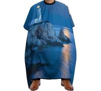 Anti-static Hair Colouring Cape, Lighthouse Beach Rock, Salon Gowns Stain Resistant Hair Cape for Coloring Haircut Salons