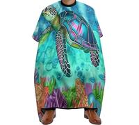 Anti-static Hair Colouring Cape, Sea Turtle Seaweed, Barber Hairdresser Capes Personalised Barber Cape for Salons Coloring Styling