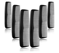 Anti-static Hair Combs Mini Double Side Hair Brush Pro Beard Comb Barber Comb Hair Styling Tools Salon Accessories(Black 6pcs)