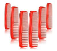 Anti-static Hair Combs Mini Double Side Hair Brush Pro Beard Comb Barber Comb Hair Styling Tools Salon Accessories(Red 6pcs)