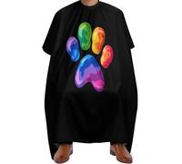 Anti-static Hair Dye Cape, Cute Dogs Paw LGBT Rainbow, Haircut Apron Gown Personalised Hair Colouring Cape for Haircut Coloring Styling