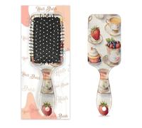 Anti-static Massage Hair Comb Air Cushion Hair Brush Cake Milk Coffee Tea Fruits Square Scalp Massage Brush for Women Girls