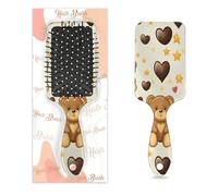 Anti-static Massage Hair Comb Air Cushion Hair Brush Cartoon Teddy Bears Hearts Start Print Square Scalp Massage Brush for Women Girls