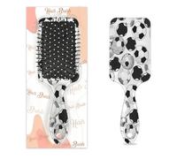 Anti-static Massage Hair Comb Air Cushion Hair Brush Football Soccer Themed Graphic Pattern Square Scalp Massage Brush for Women Girls