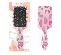 Anti-static Massage Hair Comb Air Cushion Hair Brush Pink Leopard Print Square Scalp Massage Brush for Women Girls