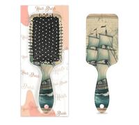 Anti-static Massage Hair Comb Air Cushion Hair Brush Vintage nautical map clipper ship compass Square Scalp Massage Brush for Women Girls