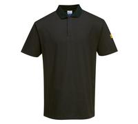 Anti Static Polo Shirt Portwest AS21 ESD Cotton Short Sleeve Workwear Comfort