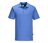 Anti Static Polo Shirt Portwest AS21 ESD Cotton Short Sleeve Workwear Comfort