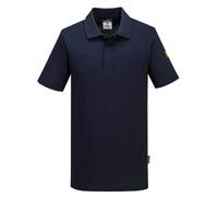 Anti Static Polo Shirt Portwest AS21 ESD Cotton Short Sleeve Workwear Comfort