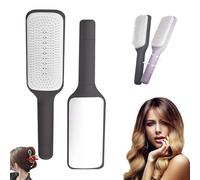 Anti-Static Self Cleaning Hair Brush, 3D Air Cushion with Rotating lifting, Retractable Bristles, Anti Static Massage Comb Brush for Effortless Hair Removal and Cleaning (Grey)