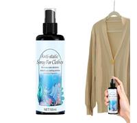 Anti-Static Spray - 100ml Travel Fabric Refresher | Wriņkle-Reducing Clothing Spray - Removes Static from Clothes Hair Skirts Sweaters Scarves Coats, Fabric Softener, Home Office Outdoor Use