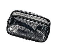 Anti-Static Waist Bag in PVC with Two Zip Compartments and Adjustable Waist Strap, Carry Pouch for Daily Travel Organizer Pouch Adjustable Strap Daily Essentials Carry Splash Resistant Easy Clean Belt