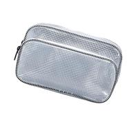 Anti-Static Waist Bag in PVC with Two Zip Compartments and Adjustable Waist Strap, Carry Pouch for Daily Travel Organizer Pouch Adjustable Strap Daily Essentials Carry Splash Resistant Easy Clean Belt