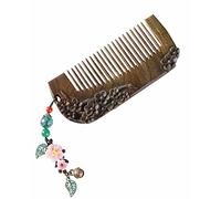 Anti-static Wood Combs Natural Black Red Sandalwood Comb Carved Leaf Shape Pocket Hair Massage Wooden Narrow Tooth Comb