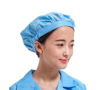 Anti-static Work Hat Polyester Blue for Men Women 4 Pcs