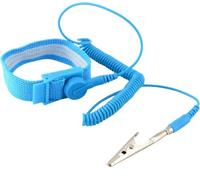 Anti Static Wrist Strap - Adjustable ESD Wristband with Grounding Wire & Alligator Clip - Prevents Static Electricity Build-Up - Ideal for Electronics Repair, PC Building & Tech Work (Blue)