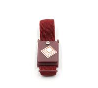 Anti-Static Wrist Strap for Electronics Workstations - Cordless ESD Grounding Bracelet with Conductive Yarn 0.1-Second Static Decay 0.1ω Resistivity Rose Red (1-Pack)