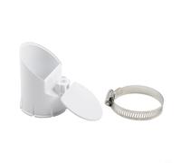 Anti-Stink PVC Drain Pipe Cover Filter for Rainwater & Floor Drain Systems, 50/75/110/160mm White Strainer with Clamp(50MM)