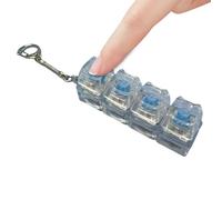 Anti-Stress Clicker - PC, 7.5 x 2 x 3 cm Sensory Keyboard Toy | Mini Rotating Keycap with Click Light Cube, Accessory for Students, Adults, Boys, Home, Office, School, Concentration