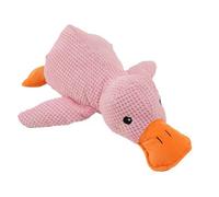 Anti-Stress Duck for Dogs Dog Toys Duck Squeaky Plush Toy Cute Soothing Toy for Puppies and Dogs Interactive Cuddly Toys (Pink, L)