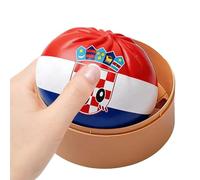 Anti-Stress Tool, Soft Realistic Cute National Flag - Novelty Squeezable Sensory Dumpling in the Shape of a Sandwich - for Home, Office, Travel, Children, Teenagers and Adults with Gio Fans