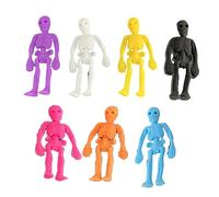 Anti-stress Toys Vibrant Safe Halloween Skeleton Toys for Kids Stretchy Lightweight Eco-friendly Decompression Toys with No Odor Skull-shaped Toys Random Color S