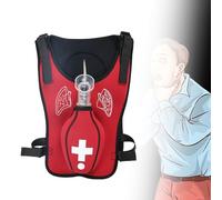 Anti-Suffocation Training Vest, Adjustable Shoulder Straps and Waist Belt, Adult/Child First Aid Teaching Aids,Adults-red(Red)
