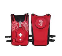 Anti-Suffocation Training Vest, Airway Obstruction Simulation Education, Suitable for Nurses and Students First Aid(Red)