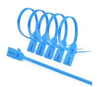 Anti-Tamper Seals Numbered Pull Ties, Disposable Numbered Plastic Seals Multicolor 320mm Length 100-1000pcs(Blue,100pcs)