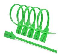 Anti-Tamper Seals Numbered Pull Ties, Disposable Numbered Self-Locking Plastic Seals Multicolor 320mm Pack Of 100 Pcs(Green,100pcs)