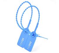 Anti-Tamper Seals Numbered Pull Ties, Pull-Tite Seals Multicolor 500pcs Serial Numbered Self-Locking Zip Ties(Blue,100pcs)