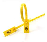 Anti-Tamper Seals, Plastic Tamper Proof Seals Pull Tight Numbered Length Multicolor 1000 Pcs(Yellow)