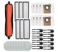 Anti-tangle Roller Brush + Mop Cloth + Filter + Dust Bag + Side Brush Replacement For Mijia M40S / OV31CN Robot Vacuum Cleaner(B)