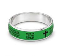 Anti-Tarnish Stainless Steel Luminous Cross Ring | Glow in Dark Band Unisex