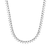 ANTI-TARNISH Unisex 3mm 4mm 1 Row Cubic Zirconia 3 Prong Real Solid 925 Sterling Silver Tennis Chain Choker 16-24'' Bracelet 6.5-8.5 inches'