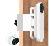 Anti-Theft Adjustable Mount for Google Nest Doorbell (Battery), No Drill Mount for Google Doorbell Camera, Adjustable (45° Left and Right) Angle for Apartment Home Renters, White