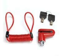Anti-Theft Alarm Disc Brake Lock for Motorcycle and Scooter High Security Padlock with Vibration Sensor - Alloy 7mm Pin Red(Red set)